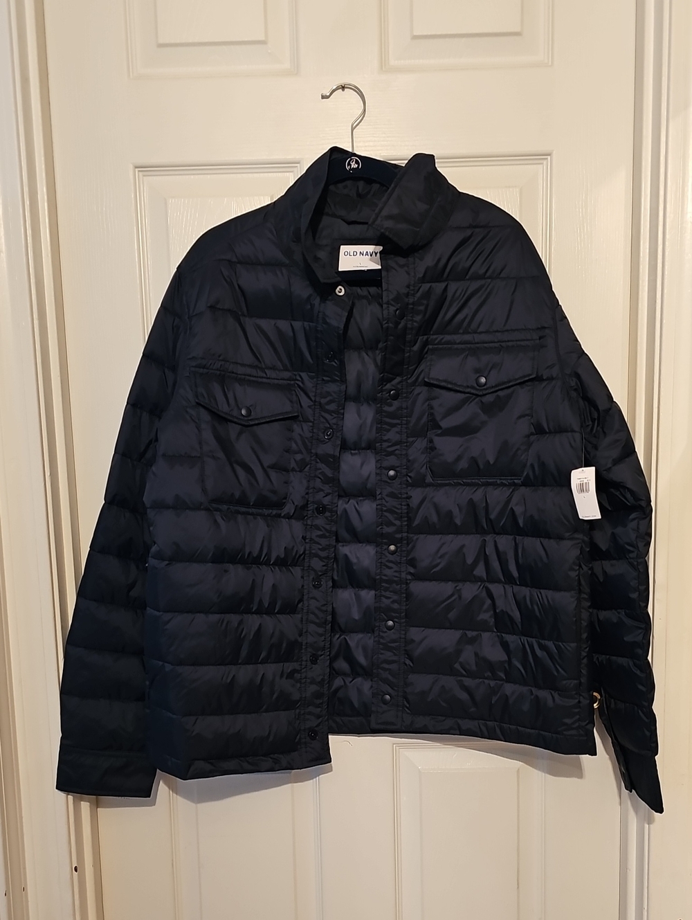 Old Navy Men's Dark Navy Quilted Puffer Jacket